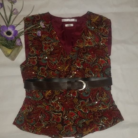 Anne Pinkerton Hand Beaded Vintage Vest - Picture 3 of 8